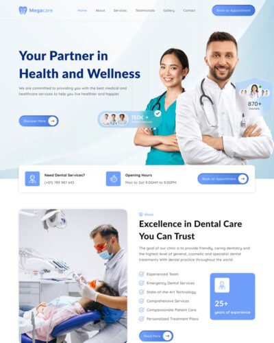 Mega Care – Dentist Website